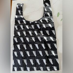 Big Baggu Large White Dog Print Bag